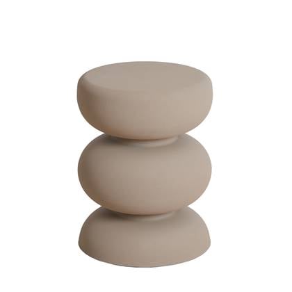 Light & Living Light&living Bijzettafel Ø35x46 cm KOBODO mat crème Beige