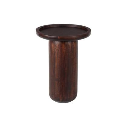 Goossens Bijzettafel Ova, 41 cm rond Bruin