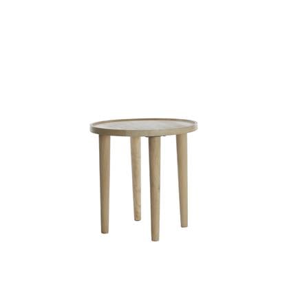 Light&living Bijzettafel Ø45x45 cm QIANO mango hout naturel Crème
