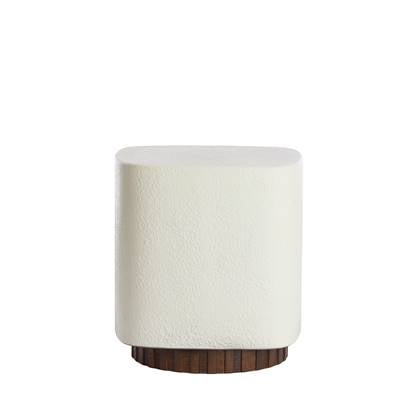 Light&living Bijzettafel 37x34x40 cm SEDDON crème+hout bruin Wit