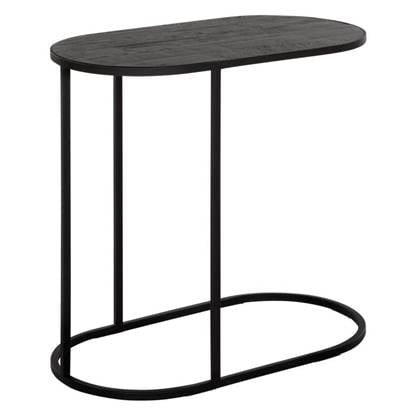 DTP Home Laptop table Terra BLACK,60x65x35 cm, oval, recycled teakwood Groen