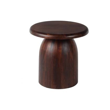 Goossens Bijzettafel Ola, 45 cm rond Bruin