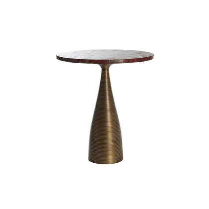 Light&living Bijzettafel Ø52x59 cm BAHIA rood agaat+antiek Brons