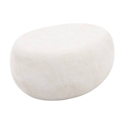 Goossens Bijzettafel Pebble, 65 x 49 cm Wit