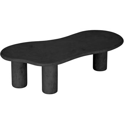 DTP Home Coffee table Curva PEPPER,35x130x69 cm, mortex Zwart
