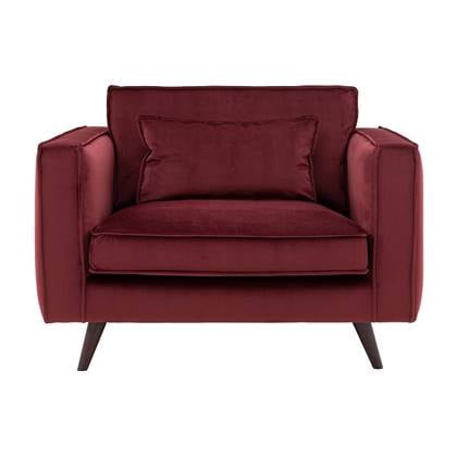 Goossens Loveseat Suite, Loveseat inclusief 1 lendekussen + 2 Rood
