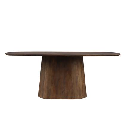 Eetkamertafel Stockholm deens ovaal 200cm Bruin