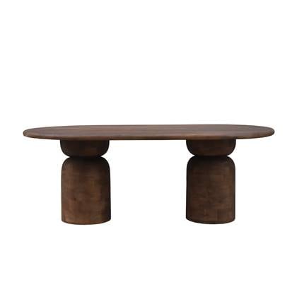 Eettafel Lissabon ovaal 160cm Bruin