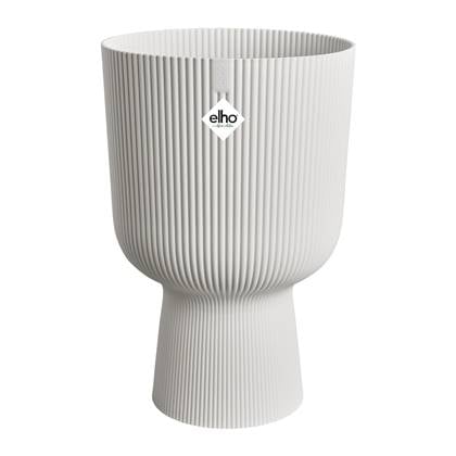 Elho Vibes Fold Coupe 30 - Bloempot voor Binnen - 100% Gerecycled Plastic - Ø 29.5 x H 44.7 cm - Zijdewit