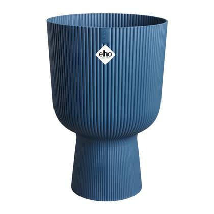 Elho Vibes Fold Coupe 30 - Bloempot voor Binnen - 100% Gerecycled Plastic - Ø 29.5 x H 44.7 cm - Diepblauw