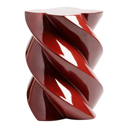 &k amsterdam Pillar Marshmallow Bijzettafel H 40 cm - Burgundy