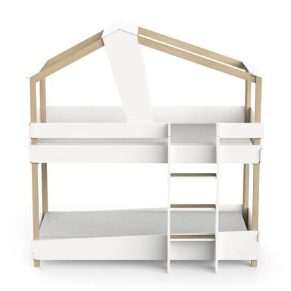 CBA - Stapelbed Timber - Boomhut - lichtgrijs-beige