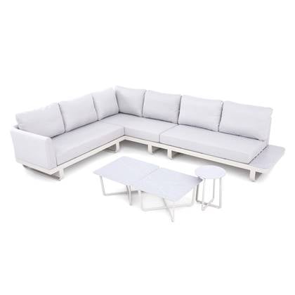 Loungeset Lichtgrijs - Aluminium - 320x242x69cm - Fellow - Giga Meubel