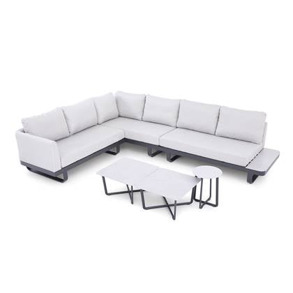 Loungeset Antraciet - Aluminium - 320x242x69cm - Fellow - Giga Meubel