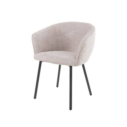 Giga Meubel - Armstoel Bouclé Roze Draaibaar - Zithoogte 49cm