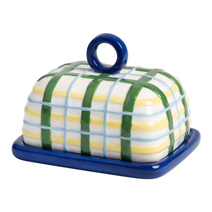 &k amsterdam Plaid Botervloot - Blauw