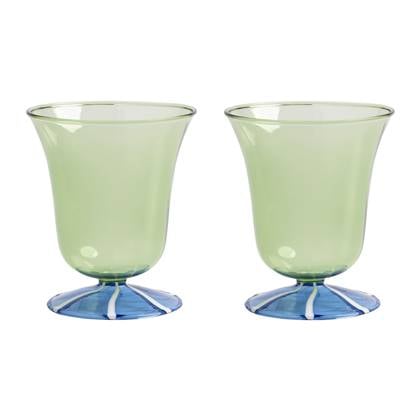 &Klevering - Waterglazen Eve Green (set van 2) - Waterglazen