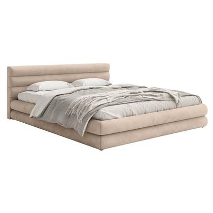 NADUVI Collection Gestoffeerd bed Alvaro chenille 180 x 200 met Beige