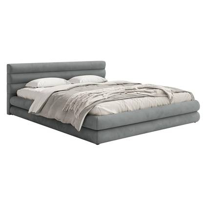NADUVI Collection Gestoffeerd bed Alvaro chenille 160 x 200 met Grijs