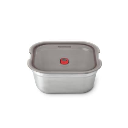 Black+Blum RVS Lunchbox - Geschikt voor Magnetron - Vierkant - 1.4 Ltr Grijs