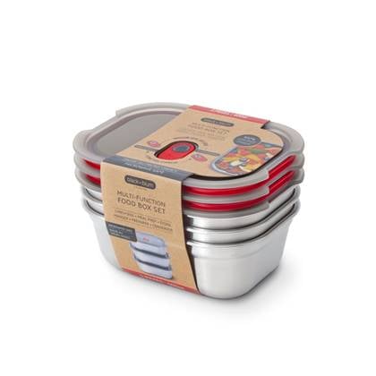 Black+Blum RVS Vershoudbakjes Set - Small Grijs