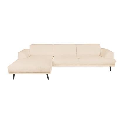 by fonQ Flair Hoekbank met Chaise Longue Links - Rib - Crème