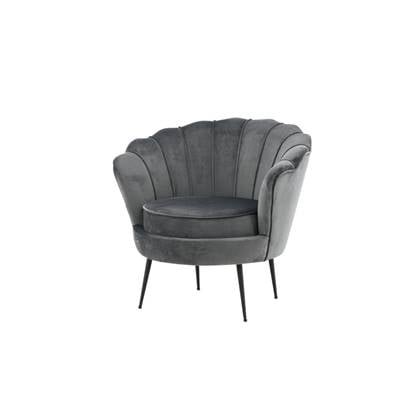 Rano fauteuil - velvet - donkergrijs