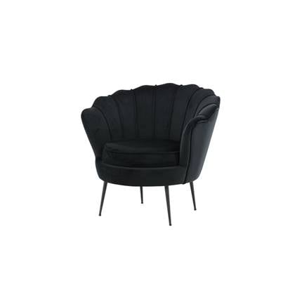 Rano fauteuil - velvet - zwart