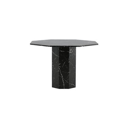 Lino ronde eettafel - ø110 cm - marmer - zwart