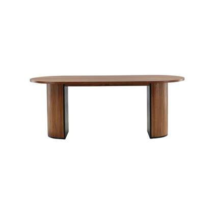 Vinta deens ovale eettafel - 200 x 90 cm - walnoot