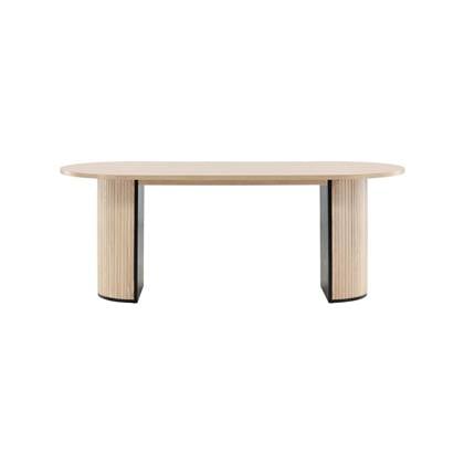 Vinta deens ovale eettafel - 200 x 90 cm - naturel