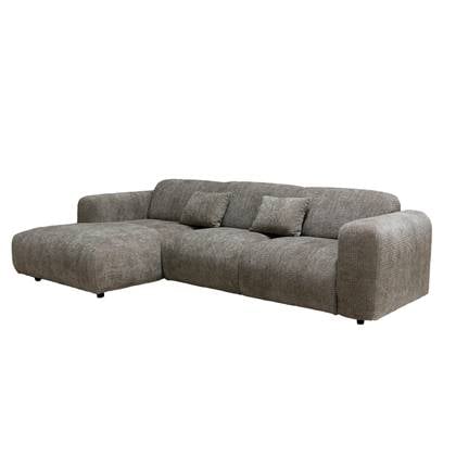 Giga Meubel  Chaise Longue Bank Taupe - Ottomane Links - Dijon