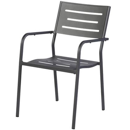 Exotan Hawaii Tuinstoel Met Armleuning  - Aluminium - Grijs - 85x56x53