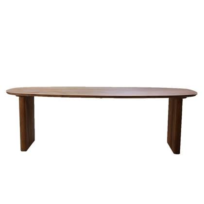 Giga Meubel - Eettafel Ovaal Naturel - 250cm - Mangohout - Aya Bruin