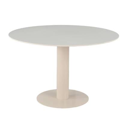 Eettafel Rond - Wit - Keramisch - 120cm - Eettafel Malia - Giga Meubel