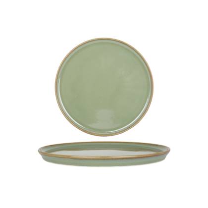 Bonna Platte Bord - Sage Hygge - Porselein - 22 cm - set van 6