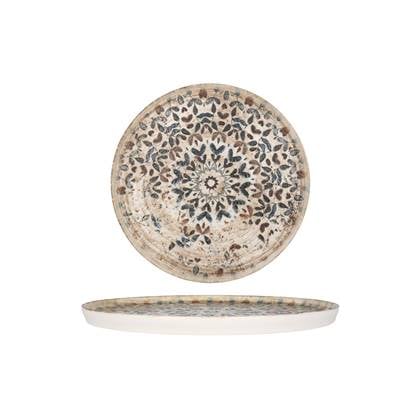 Rinart Gebaksbord - Aztec - Porselein - 24 cm - set van 6