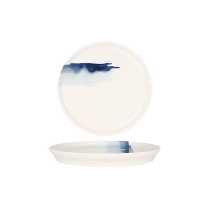 Bonna Gebaksbord - Blue Wave - Porselein - 16 cm - set van 6