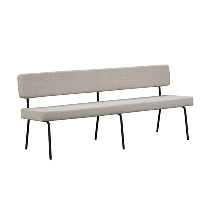 Bronx71® Scandinavische eetkamerbank Espen beige gerecyclede stof 190 cm