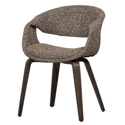 WOOOD Yossi Eetkamerstoelen Houten Bruine Poot - Bruin - Set van 2