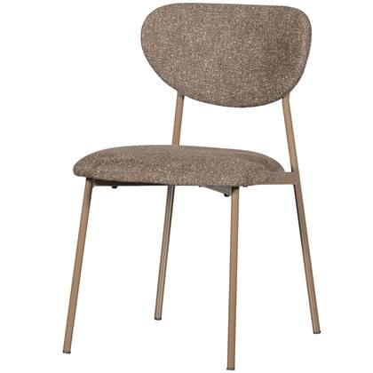 WOOOD Valor Eetkamerstoelen - Polyester - Zand- Set van 2