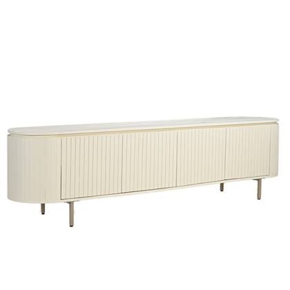 Livingfurn - Tv-meubel Patou - Ivoor - 210 cm Wit