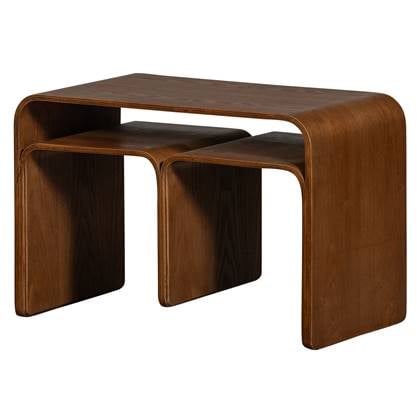 WOOOD Frey Multifunctionele Bijzettafel - Hout - Walnoot - 40x60x32 Bruin
