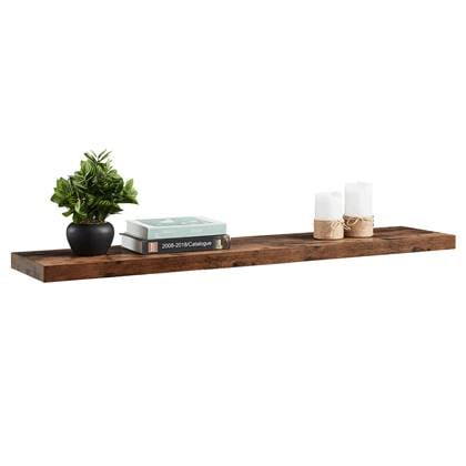 Boeken Plank van 120 cm lang, industrieel design, vintage bruin