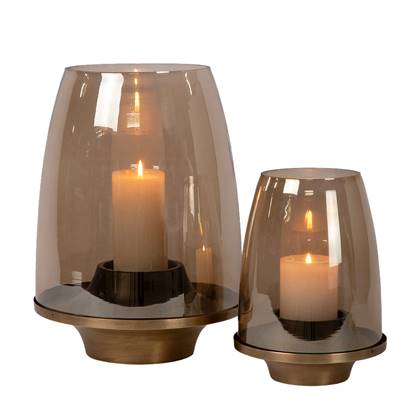 Atmooz Kaarshouder Renzo Set van 2 Glas Ø 18 cm & Ø 26,5 cm