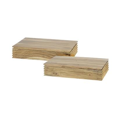 Giga Meubel Nachtkastje Acaciahout Set van 2 - 40x25x8cm