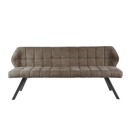 Eetkamerbank Taupe Bouclé - 180x59x84cm - Bank Raster - Giga Meubel