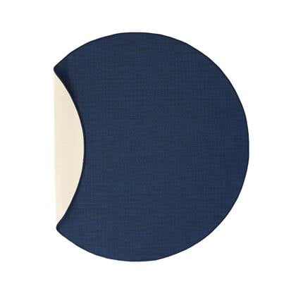 Tapeso Rond buitenkleed effen - Flip donkerblauw - 160 cm rond