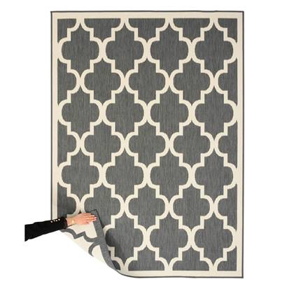 Tapeso Retro buitenkleed - Flip Lucky grijs - 160x220 cm