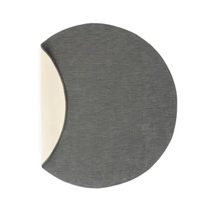 Tapeso Rond Buitenkleed effen - Flip - 160 cm rond Grijs